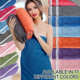 Resim Ekstra Büyük Yumuşak ve Emici Havlu 86.36cm x 177.8cm - 1 Büyük Havlu & 2 Adet Küçük Yüz Havlusu - Çok Amaçlı Banyo Örtüsü/Şal, Erkekler ve Kadınlar için Çeşitli Renklerde 