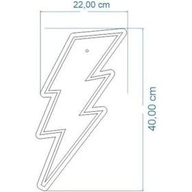 Resim Neon Led Aydınlatma Şimşek Gece Lambası Renkli 