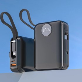 Resim Dexim DCA0070 10.000 mAh 45W Lightning Type-C Kablolu Taşınabilir Şarj Cihazı 