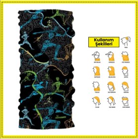 Resim Automix KOPYA - Motorcular İçin Boyunluk Balaclava Bandana - Run 