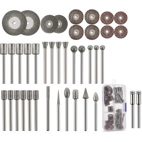 Resim 43 Parça Taş Oyma Seti, 26 Elmas Çapak Uçları, 10 Çark (Yurt Dışından) 