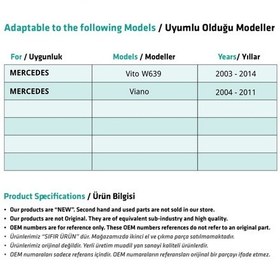 Resim Mercedes Vito,Viano için Cam Kriko Plastiği-Sağ-Sol-Set 