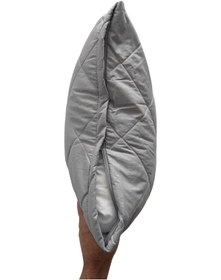 Resim Ely Parker Renkli Yastık Alezi (2 adet) %100 Pamuk Kapitoneli Yastık Koruyucu Yastık Kılıfı Gri 