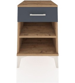 Resim Kronos Komodin Tek Raflı Tek Çekmeceli 44x59x64 Çam-antrasit Atlas Çam 