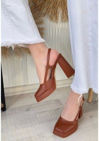 Resim Mety Taba Cilt Topuklu Ayakkabı Çok Renkli 