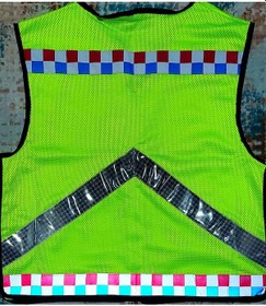 Resim İŞ GÜVENLİK YELEĞİ REFLEKTÖRLÜ FOSFORLU FİLE KUMAŞ YELEK NEON SARI 