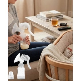 Resim Taşınabilir Manuel Göğüs Pompası Ayarlanabilir Vakumlu 180 ml Şişeli - Lisinya 