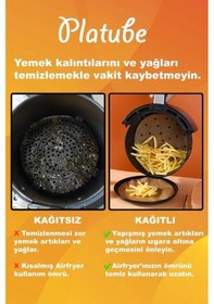 Resim Pisirme Kagidi 50 Adet Yuvarlak Delikli Airfryer Yagli Kagit Xiaomi Philips Tüm Markalara Uyumlu 