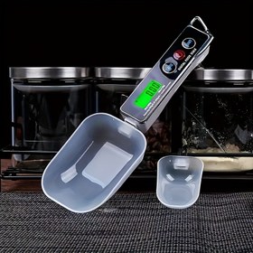 Resim 1 adet Dijital Ölçüm Kaşığı Ölçeği, Paslanmaz Çelik Mutfak Tartı Aracı, Yüksek Hassasiyetli 0.01g-500g, Taşınabilir ve Pratik, Pil Gerektirmez, Evcil Hayvan Maması ve Pişirme için, Plastik Sap, Yemek Erişim Aksesuarı, ≤36V 