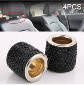 Resim Sones 4 Pcs Araba Kristal Kafa Yastık Modifiye Dekorasyon Açık Gri 