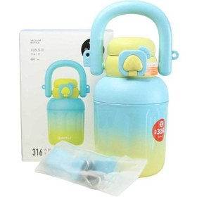 Resim Shotay St-8931 680ml Pipetli Mavi-sarı Çelik Matara Diğer 