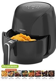 Resim Goldmaster Foodchef GM-7494 2000 W Yüksek Güç 6.4 L Geniş XXL Dokunmatik Airfryer Yağsız Sıcak Hava Fritözü 