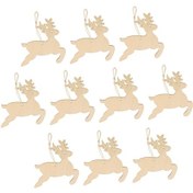 Resim Homyl 10 Parça Ahşap Geyik Şekli Yılbaşı Ağacı Asılı Tarif Edildiği Gibi 