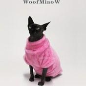 Resim Kediler & Küçük Köpekler için Rahat Polar Evcil Hayvan Kazak - Pembe, Yumuşak, Sıcak Sonbahar/Kış Ev Giyimi, Makinede Yıkanabilir, Devon Rex, Tüysüz Irklar & Daha Fazlası için İdeal, Köpek Kazak 