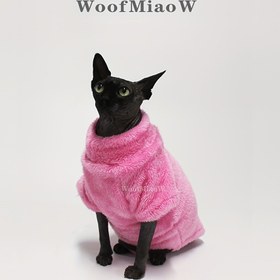 Resim Kediler & Küçük Köpekler için Rahat Polar Evcil Hayvan Kazak - Pembe, Yumuşak, Sıcak Sonbahar/Kış Ev Giyimi, Makinede Yıkanabilir, Devon Rex, Tüysüz Irklar & Daha Fazlası için İdeal, Köpek Kazak 