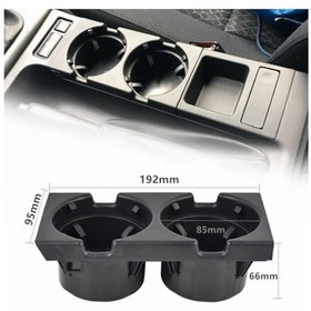 Resim Bmw E46 Orta Konsol Bardaklık Bardak Tutucusu Siyah 