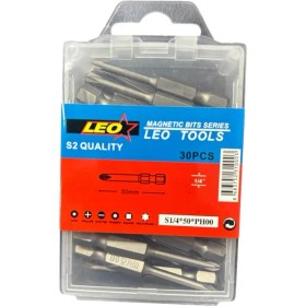 Resim Leo PH00 50MM ¼’’ S2 Kalite Mıknatıslı Bits Yıldız Uç ( 30 Adet) 