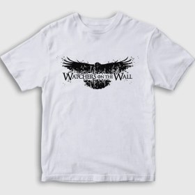 Resim Presmono Unisex Çocuk Beyaz Watchers Game Of Thrones T-Shirt 