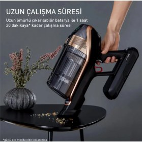 Resim Tefal 230 Air Watt Emiş Gücüne Sahip Bükülebilir Borulu Kablosuz Dikey Süpürge 80 Dakika Kesintisiz Çalışma Süresi ve Evcil Hayvan Dostu Turbo Fırçalı 