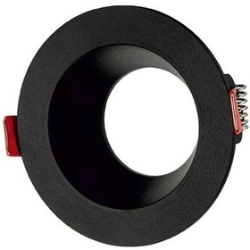 Resim Cata Jaguar Siyah Yuvarlak Sıva Altı Spot Gu-10 Duylu Ampulsüz 