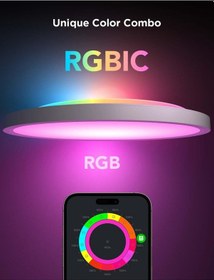 Resim Govee Rgbıc Smart Tavan Lambası, 24w, 16 Milyon Renk, Alexa & Google Assistant Uyumu Beyaz 