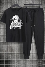 Resim uyguntarz Unisex Hoodie Baskılı 2'li Eşofman Takımı 