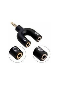 Resim 3.5Mm Aux Telefon Laptop Kulaklık ve Mikrofon Ayırıcı Y Çoklayıcı 