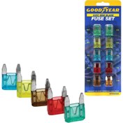 Resim Goodyear 20 Parçalı Mini Bıçak Sigorta Seti, Standart, Mini ve Maxi Çeşitli Amperler 