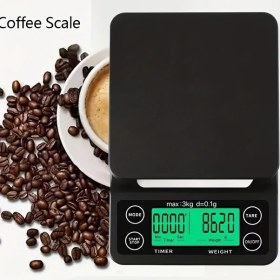 Resim Willowhaven Siyah 0.1g Hassas Akıllı Zamanlayıcılı Kahve Mutfak Terazisi 6.61lb Siyah 