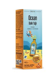 Resim Ocean Portakal Aromalı Balık Yağı 150 ML + Matara 