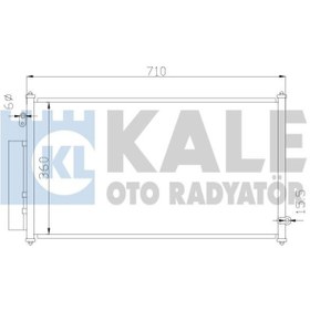 Resim KALE 380600 Klima Radyatoru (HONDA: JAZZ 05- 674×380×16 80110SEMM02 (WF518328) 