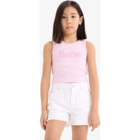 Resim DeFacto Barbie Bisiklet Yaka Atlet Kız Çocuk E6521A825HS 