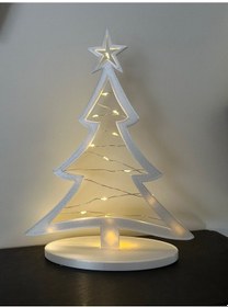 Resim Led Li Yılbaşı Ağacı 16cm Çalışma Masası Hediyelik Aksesuar 