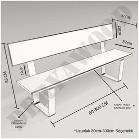 Resim Deryawood Ahşap Arkalıklı Bank (açık ceviz, 37CM160CM45CM YÜKSEKLİKK) 