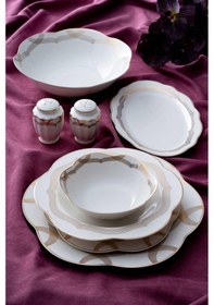 Resim Acar Lillian 6 Kişilik 29 Parça Porselen Yemek Takımı Beyaz 