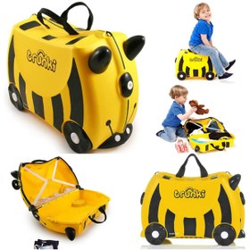 Resim Trunki Arı Bernard Binilen ve Sürülen Çocuk Bavulu 