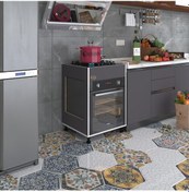 Resim Kenzlife Ankastre Modülü Kabini Haya Busa3 Gri 85 60 56 Fırın Ocak Dolabı Ayarlı Ayaklı Üstten 