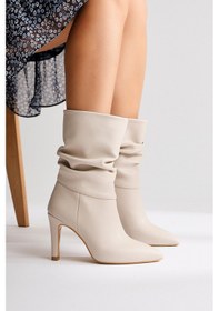 Resim Wilma Bej Körüklü İnce Topuklu Bot 001 