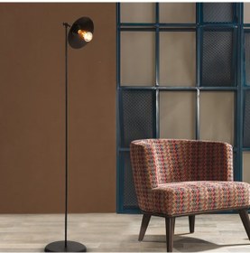 Resim Viola Siyah Dekoratif Tasarım Retro Modern Metal Lambader 