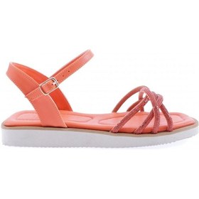 Resim Dgn 535-23y Kadin Çapraz Silver Taşli Sandalet 535-2261-R1321 Oranj 