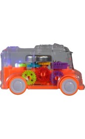 Resim Ctoys Işıklı Sesli Şeffaf Minibüs Turuncu 