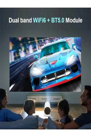 Resim IDE Projeksiyon Cihaz HY300 Stargazer Android ı 720P 120ANSI Wifi Bluetooth Ev Sinema Projektörü 