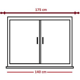 Resim Meşe Rustik Ahşap Perde Askısı 