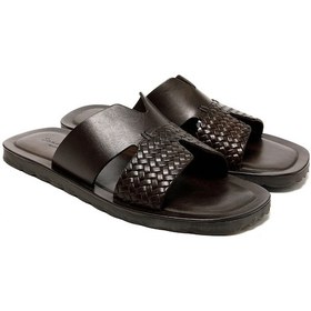 Resim The Sandals Factory Dark Brown Sandalet Erkek M7896 The Sandals Factory Leather Upper Sandals Dark Brown 