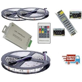 Resim 15 Metre Şerit Led Rgb + Kumanda + 16.5 Amper Adaptör 