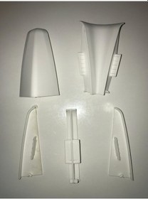 Resim Laminat Parke Süpürgelik Köşe Bağlantı Aparatı 8 CM Beyaz Renk 