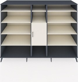 Resim Kronos Dolap 12 Raflı Tek Kapaklı 220x59x163 Antrasit-aytaşı Antrasit-aytaşı 