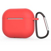 Resim Zore Airpods 3. Nesil Uyumlu Standart Silikon Kılıf Kırmızı 