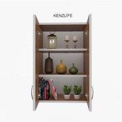 Resim Zkenzlife mutfak dolabı idil 090.040.32 cvz 2 raflı kapaklı ofis banyo kiler evrak kitaplık 