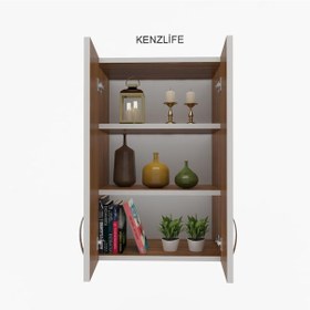 Resim Zkenzlife mutfak dolabı idil 090.040.32 cvz 2 raflı kapaklı ofis banyo kiler evrak kitaplık 